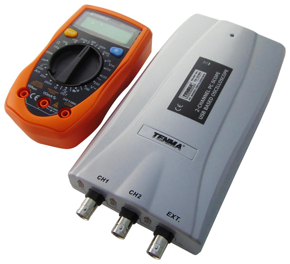 72-10160+72-7770A OSCILLOSCOPE, 2 CH, 60MHZ, HANDHELD DMM TENMA