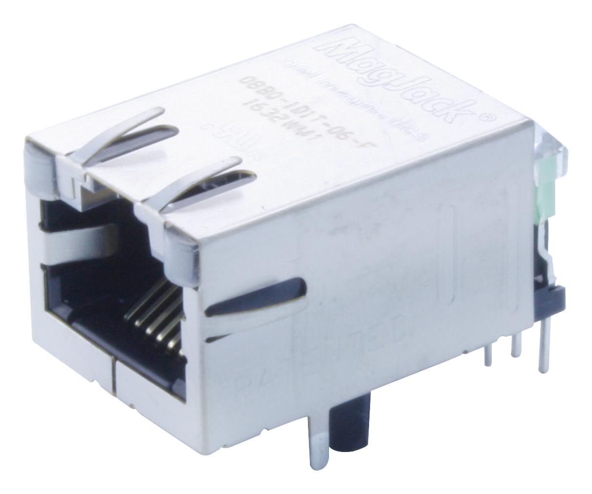 08B0-1D1T-06-F CONNECTOR, RJ45, JACK, 8P8C, THT BEL MAGNETIC SOLUTIONS