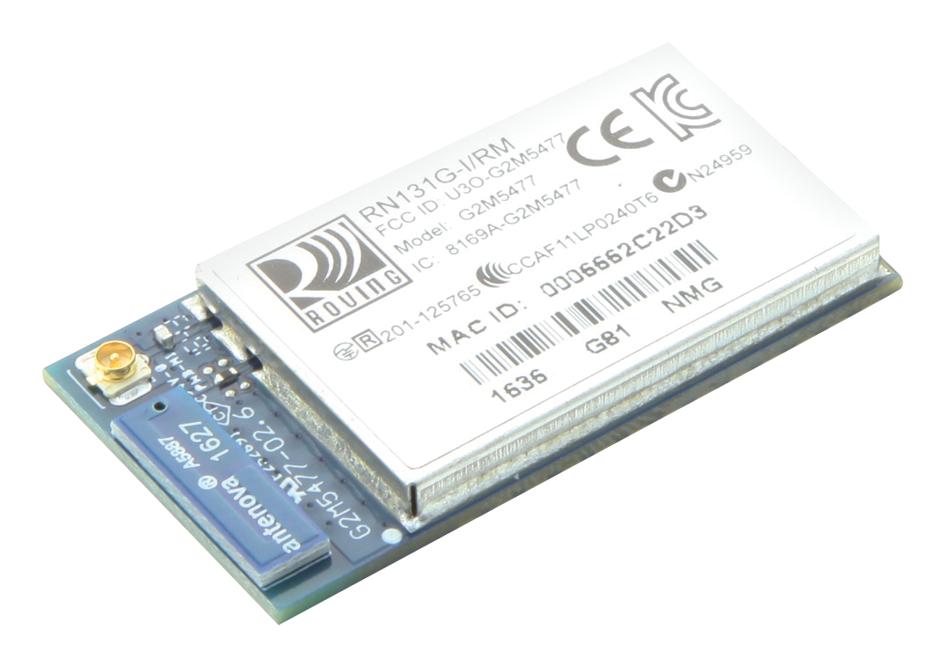 RN131G-I/RM481 WIFI MODULE, 2.4GHZ, UART MICROCHIP