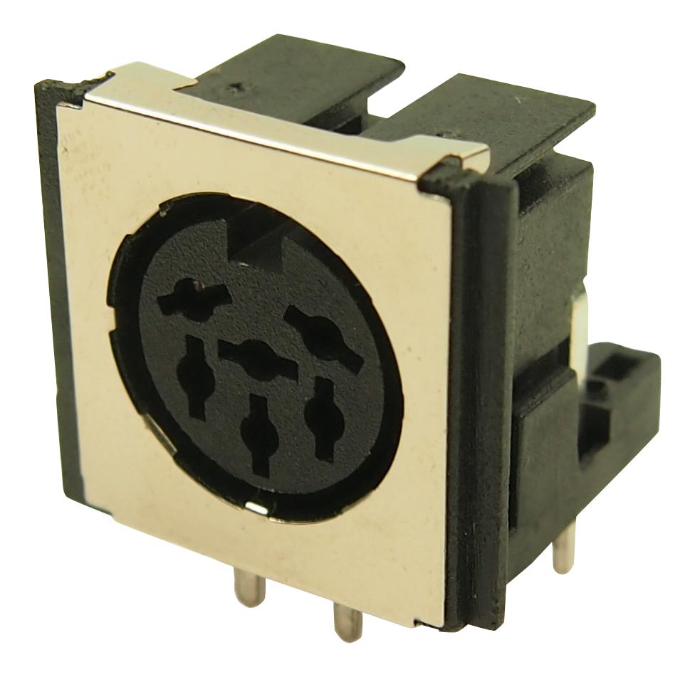 FM6726 SCREENED DIN CONN, RECEPTACLE, 6POS, PCB CLIFF ELECTRONIC COMPONENTS