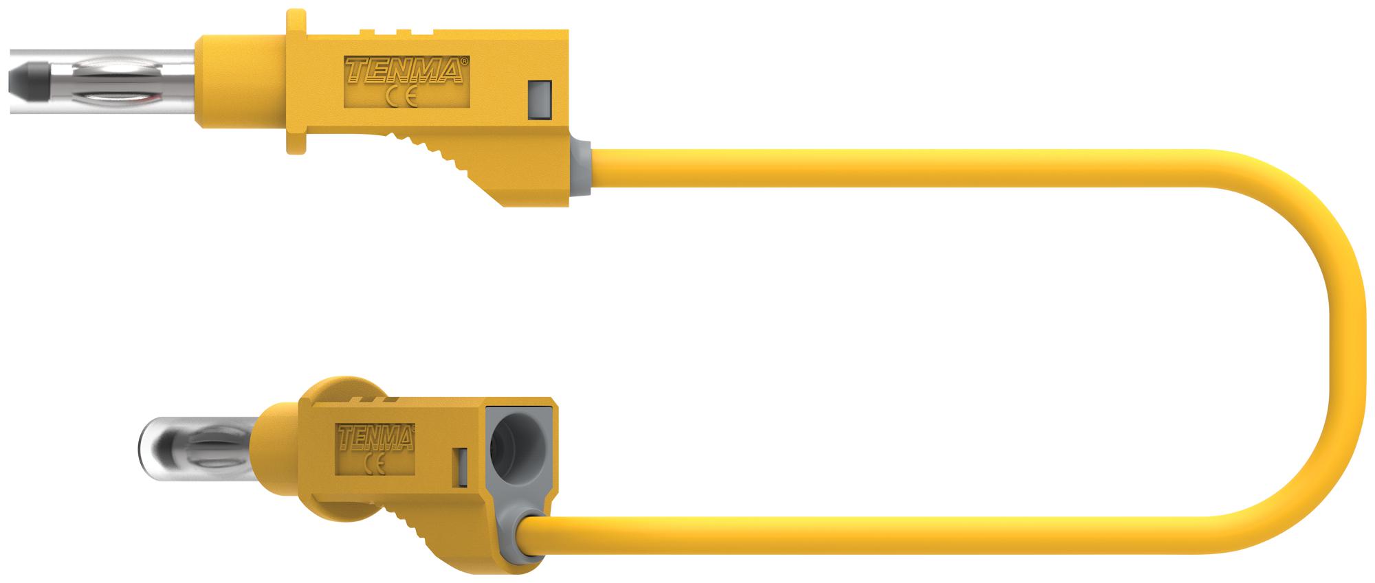 76-1340 TEST LEAD, YELLOW, 500MM, 600V, 36A TENMA