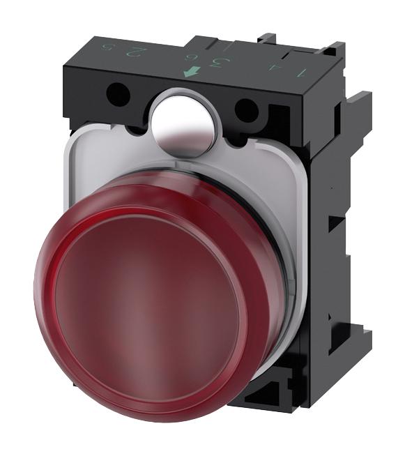 3SU1106-6AA20-1AA0 PILOT LIGHT, 22MM, RED, 230VAC SIEMENS