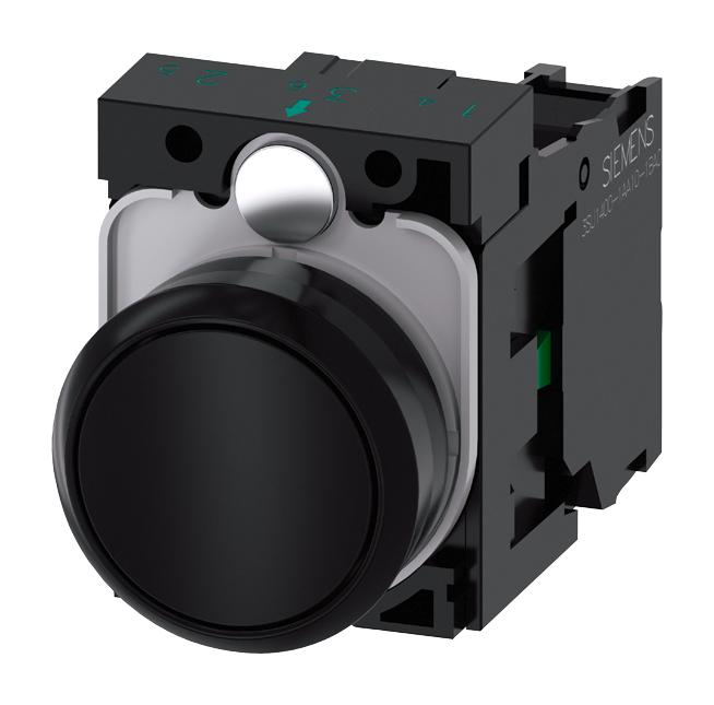 3SU1100-0AB10-1BA0 PB SWITCH, SPST-NO, 10A, 500V, SCREW SIEMENS