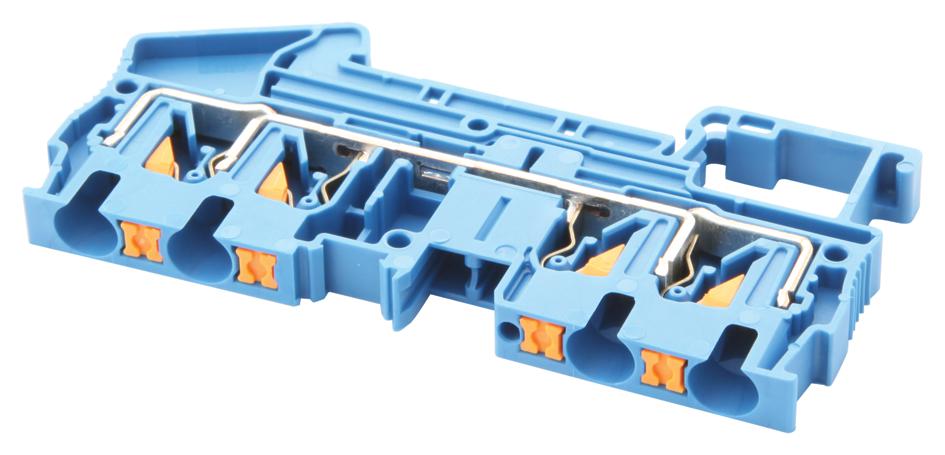 PT 4-QUATTRO BU TERMINAL BLOCK, DIN RAIL, 4POS, 10AWG PHOENIX CONTACT