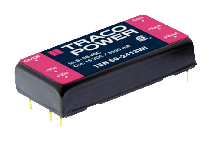 TEN 50-4813WI DC-DC CONVERTER, 15V, 3.33A TRACO POWER