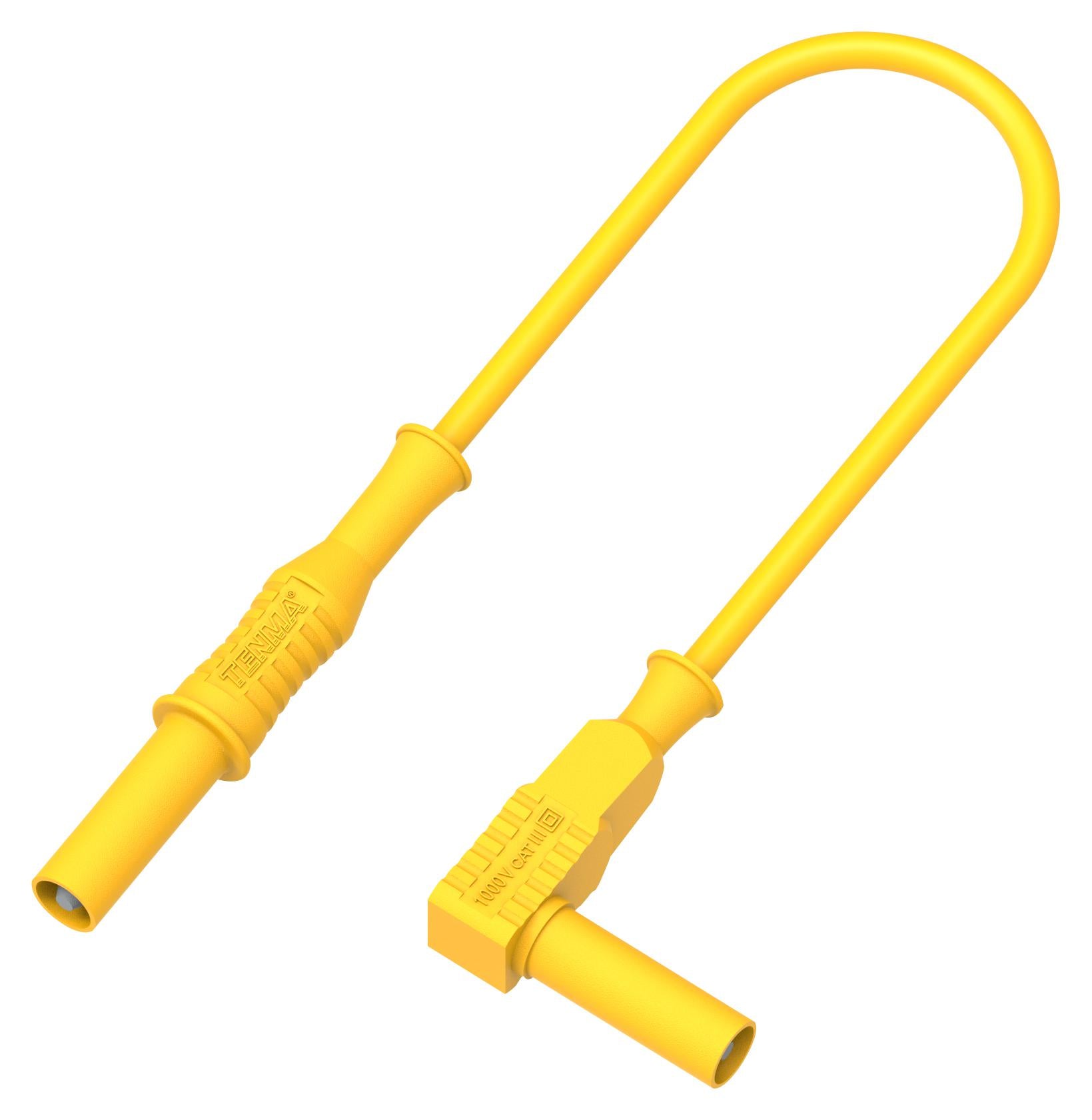 76-1412 TEST LEAD, 4MM BANANA PLUG-PLUG, YEL, 1M TENMA