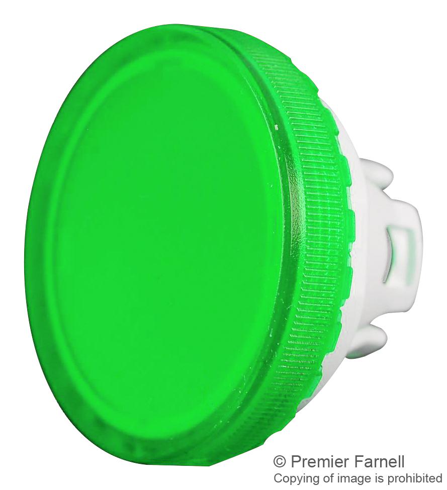 84-7111.500 ROUND LENS W/ BEZEL, GREEN, PLASTIC EAO