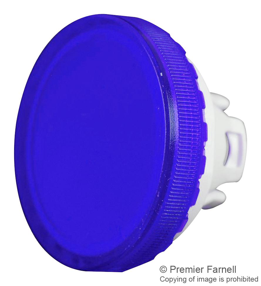 84-7111.600 ROUND LENS W/ BEZEL, BLUE, PLASTIC EAO