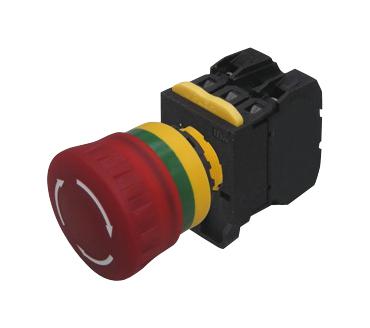 MCA20L-V4E02Q6R EMERGENCY STOP SW, DPST-NC, 120V, SCREW MULTICOMP PRO