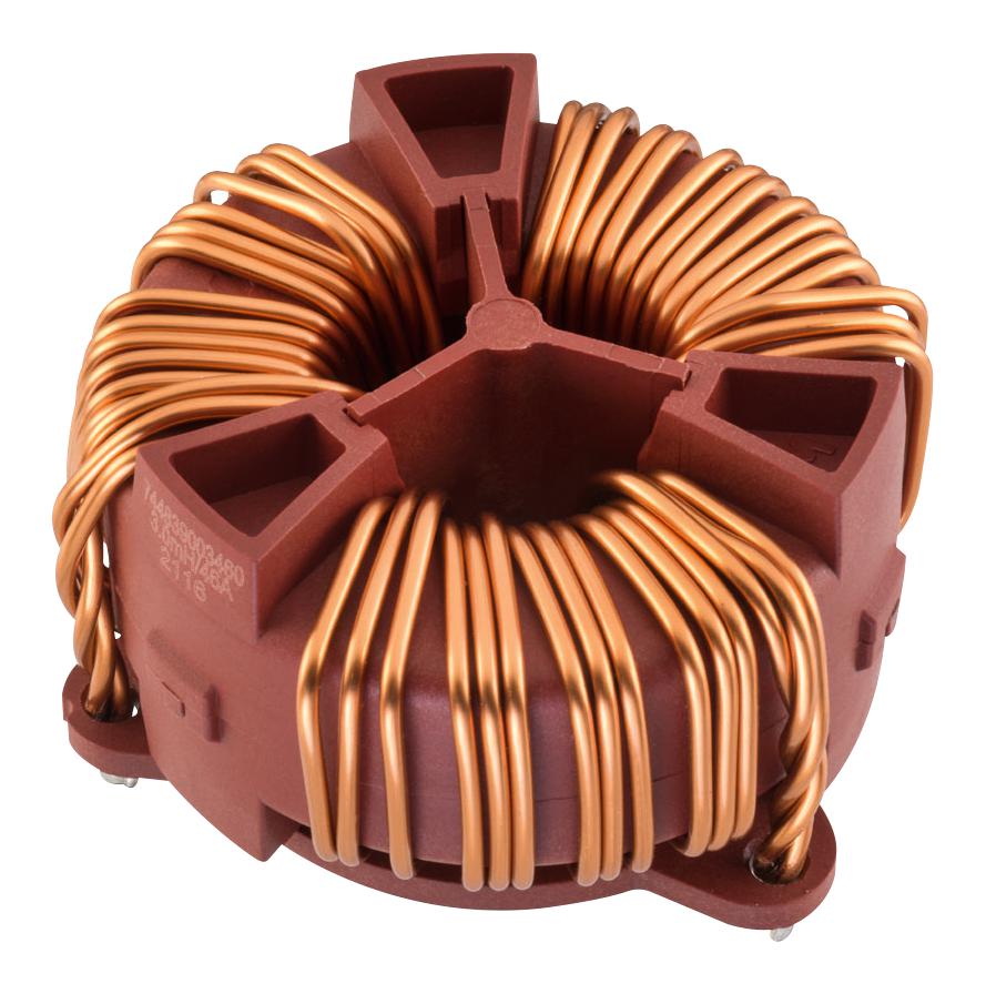 744835034160 CHOKE, COMMON MODE, 3.4MH, 16A, RAD WURTH ELEKTRONIK