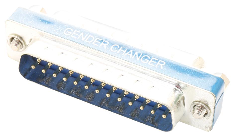 DGB25M D SUB GENDER CHANGER, 25POS, PLUG-PLUG L-COM