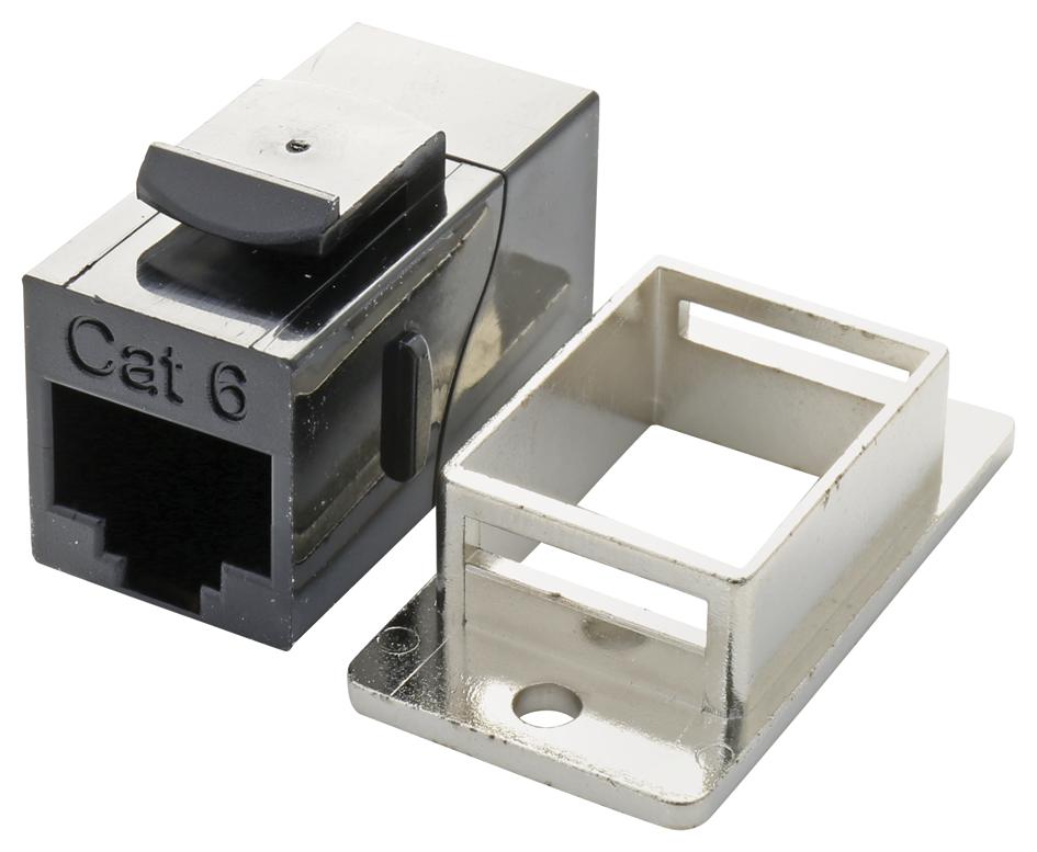 ECF504-C6 COUPLER, RJ45 JACK, 8POS, CAT6 L-COM