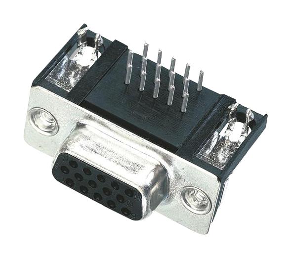 09563527612 HD D-SUB CONN, RCPT, 44POS, TH HARTING