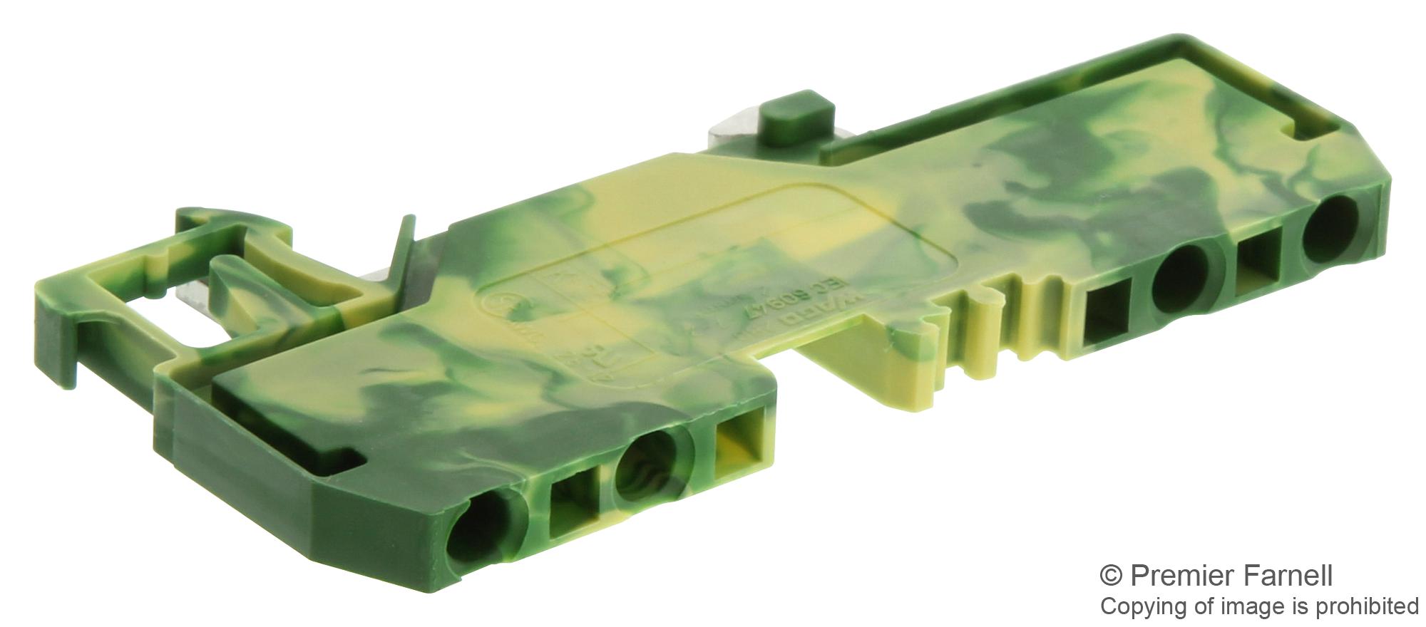 280-677 TERMINAL BLOCK, DIN RAIL, 4POS, 12AWG WAGO
