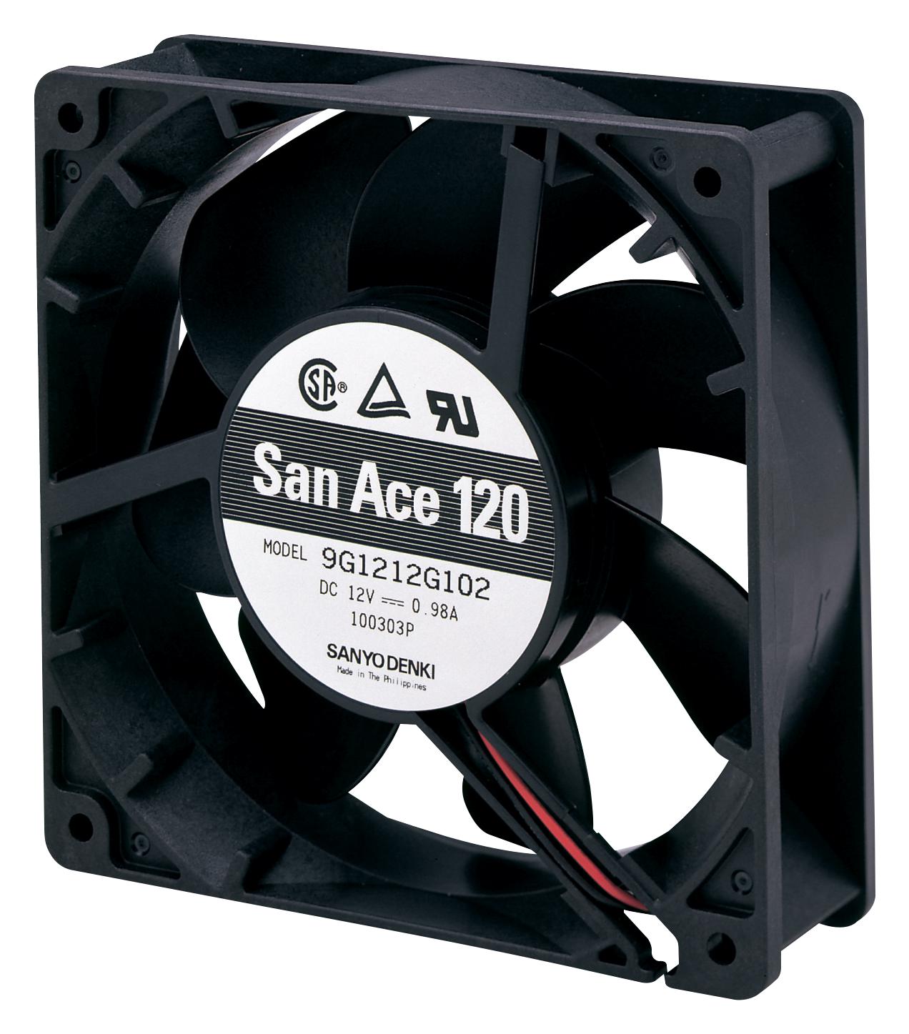 9G1224E101 AXIAL FAN, 120MM, 24VDC, 118CFM, 46DBA SANYO DENKI