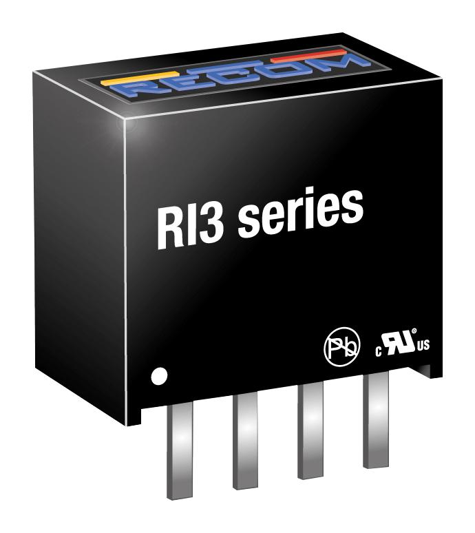 RI3-2412S DC-DC CONVERTER, 12V, 0.25A RECOM POWER