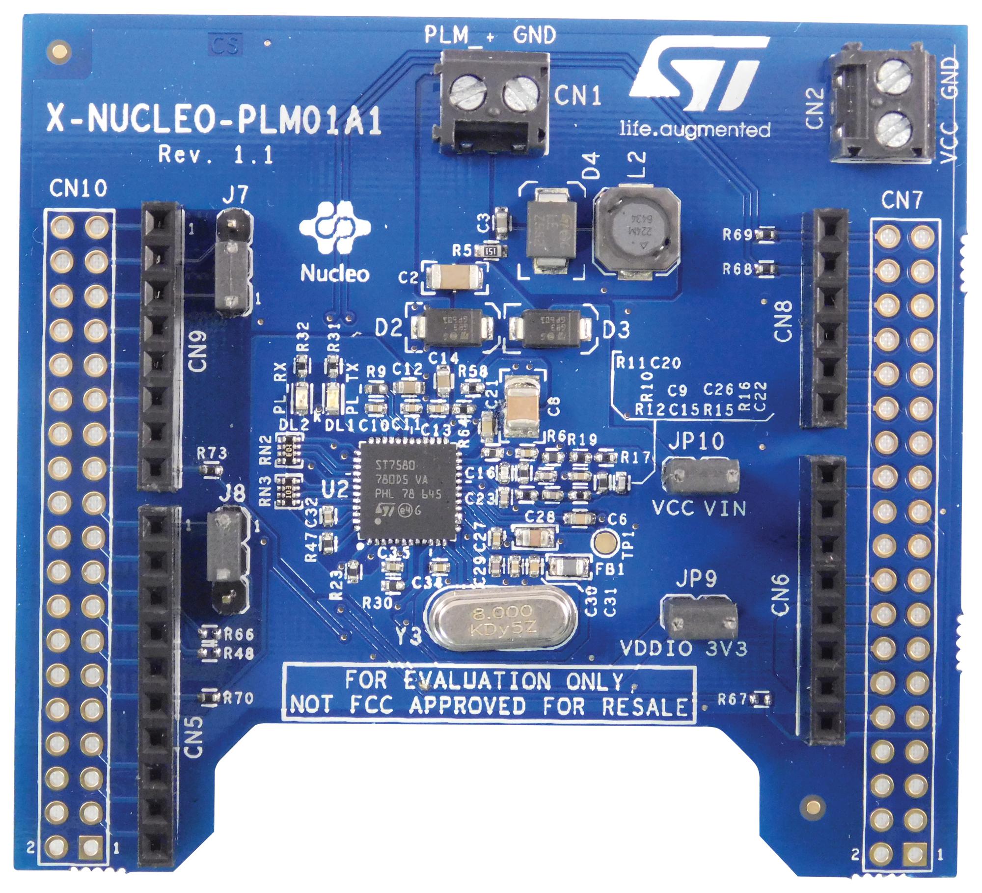 X-NUCLEO-PLM01A1 EXP BRD, FSK/PSK PWR LINE NETWORKING SOC STMICROELECTRONICS