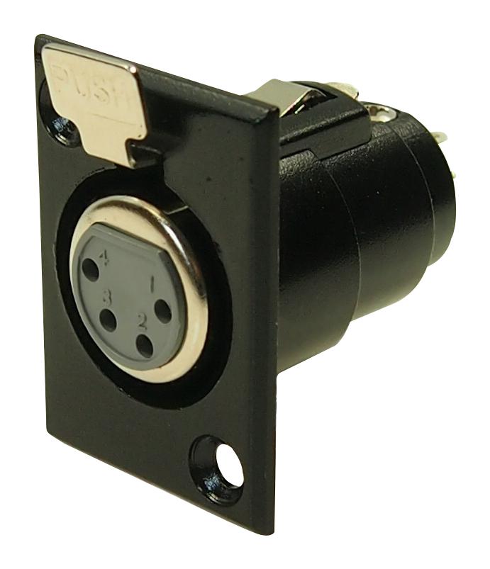 FC6121 CONNECTOR, XLR, JACK, 4POS, PANEL CLIFF ELECTRONIC COMPONENTS