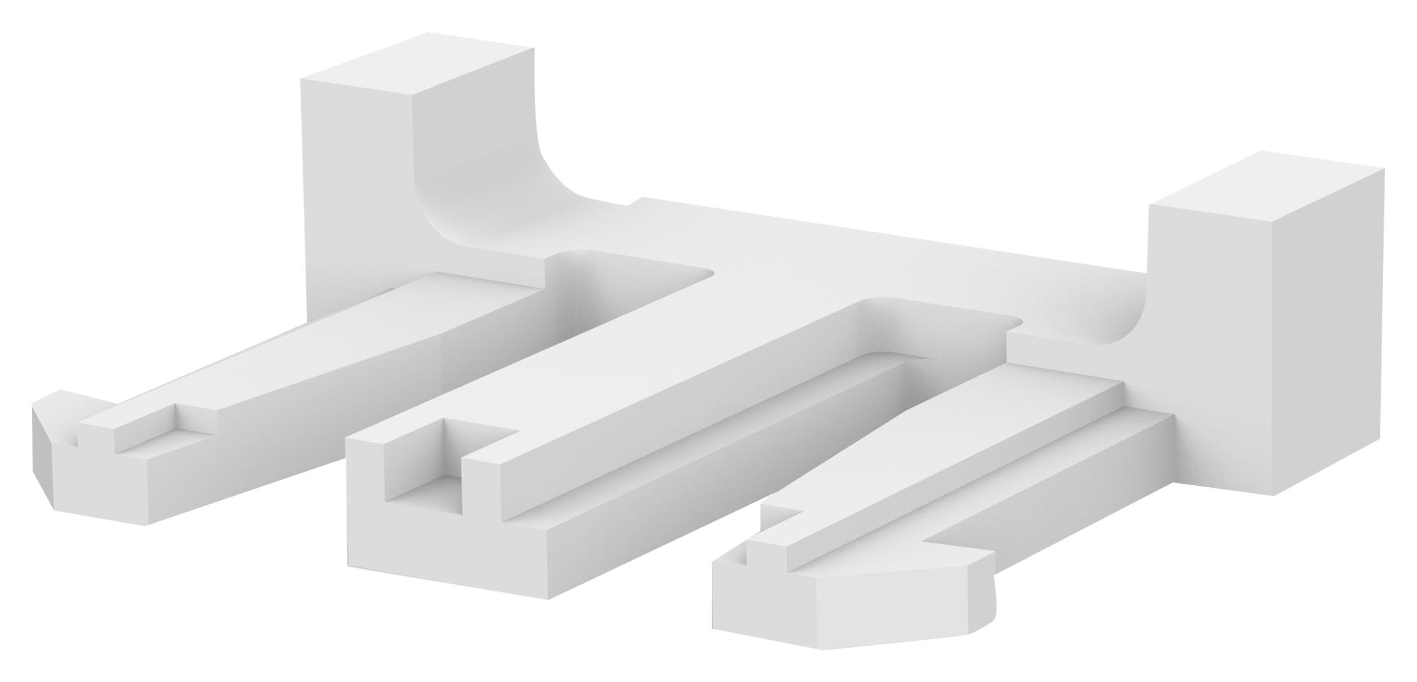 917699-1 DOUBLE LOCK PLATE, 3POS, NYLON, NATURAL AMP - TE CONNECTIVITY