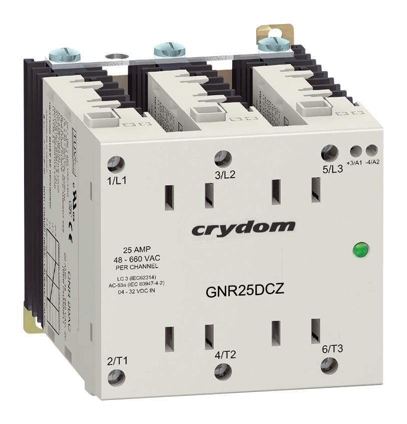 GNR25ACZ SOLID STATE RELAY, 180-280VAC, DIN RAIL SENSATA/CRYDOM