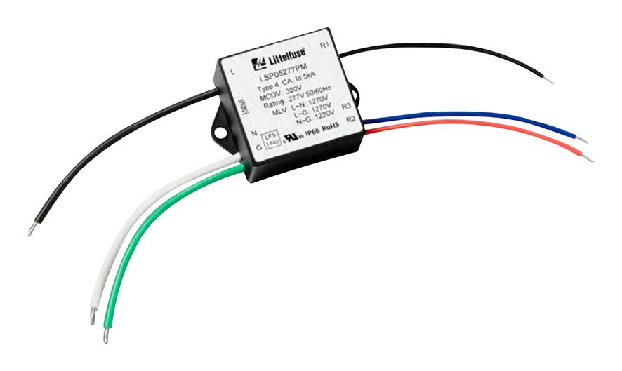 LSP10120S MAINS SURGE PROTECTOR, 150VAC, PANEL LITTELFUSE