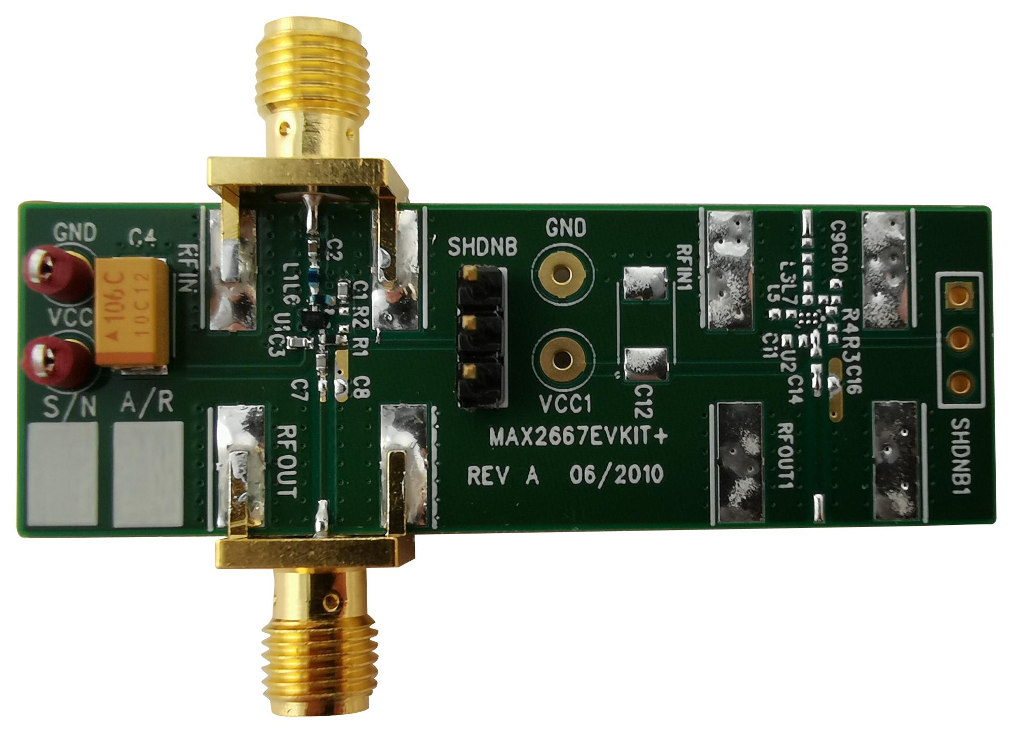 MAX2667EVKIT+ EVL KIT, GPS LOW NOISE AMPLIFIER MAXIM INTEGRATED / ANALOG DEVICES