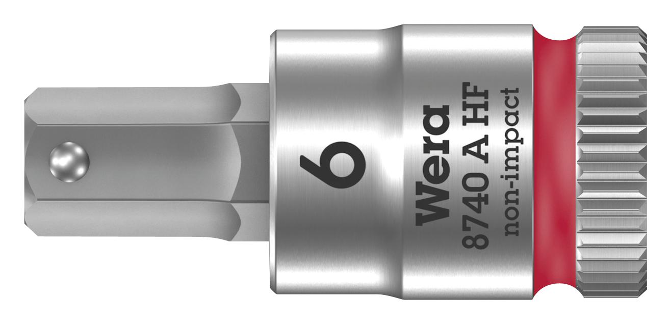 8740 6 X 28MM BIT SOCKET, HEX, SIZE 6MM, 28MM WERA