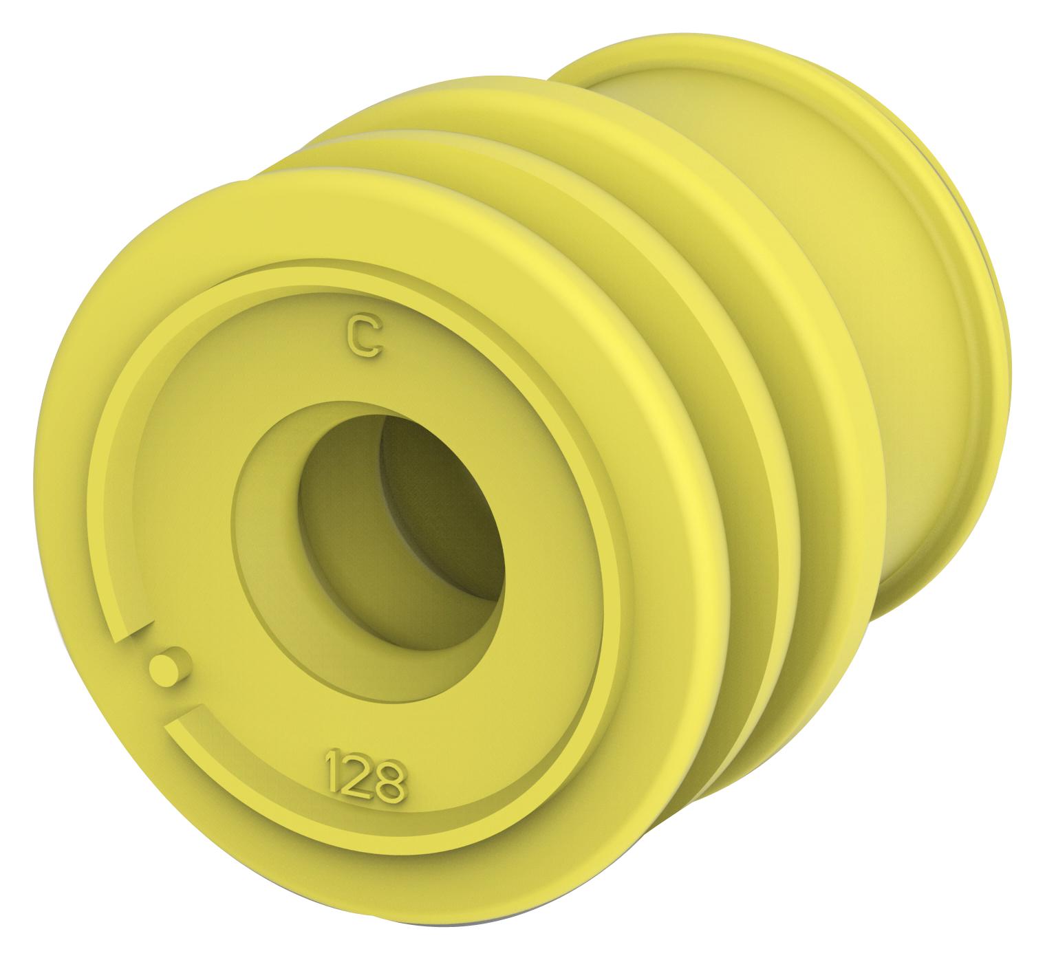 963245-1 WIRE SEAL, SILICONE, YELLOW AMP - TE CONNECTIVITY