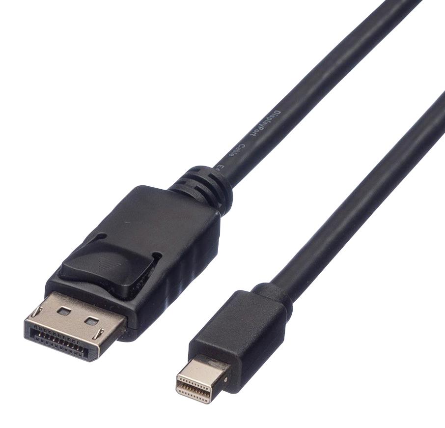 11.04.5637 AUDIO CABLE, DP-MINI DP PLUG, 5M, BLACK ROLINE