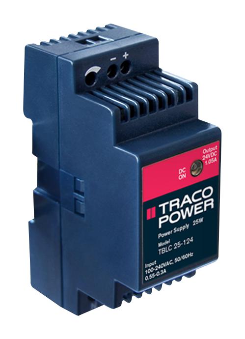 TBLC 25-124 POWER SUPPLY, AC-DC, 24V, 1.05A TRACO POWER