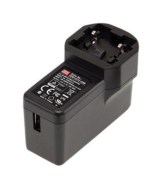 GEM12I05-USB ADAPTOR, AC-DC, MEDICAL, 5V, 2.4A MEAN WELL
