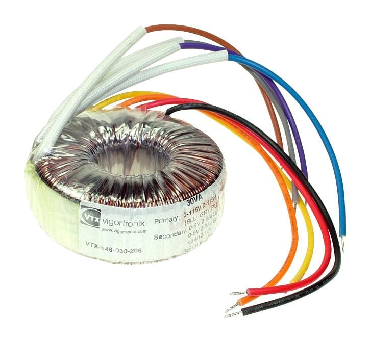 VTX-146-625-255 625VA TOROIDAL TRANSFORMER 2X55V VIGORTRONIX