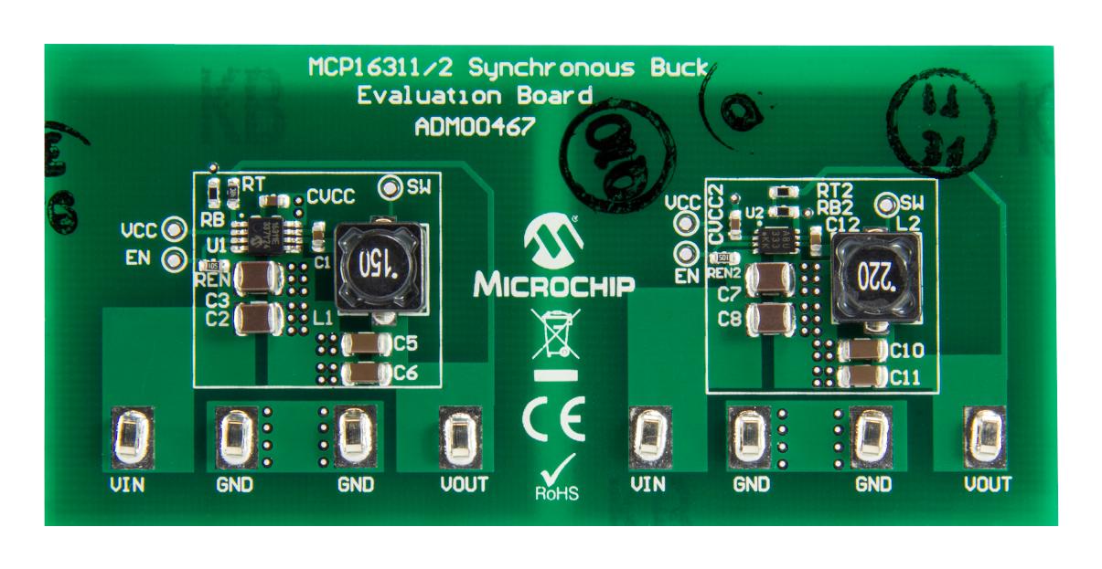ADM00467 EVAL BOARD, SYNCHRONOUS BUCK CONVERTER MICROCHIP