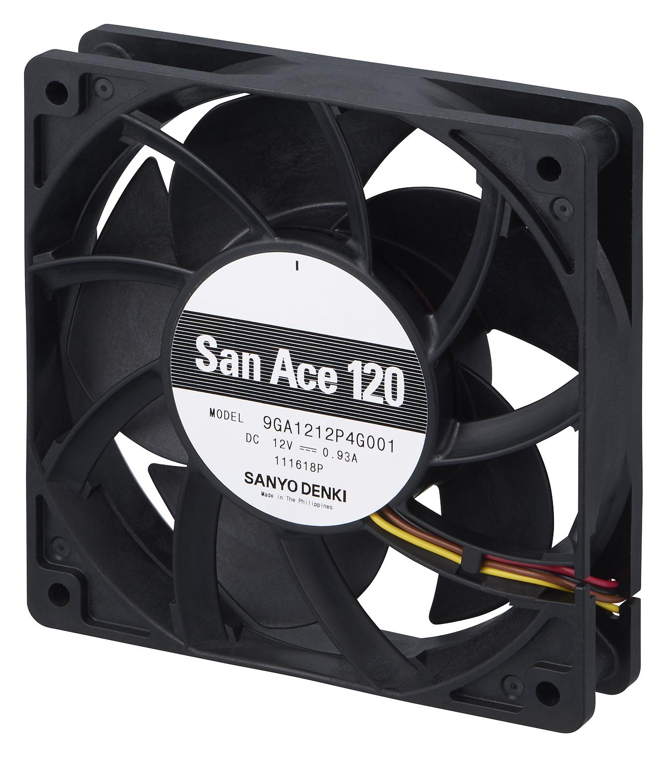 9GA1248P4G001 AXIAL FAN, 120MM, 48VDC, 134CFM, 57DBA SANYO DENKI