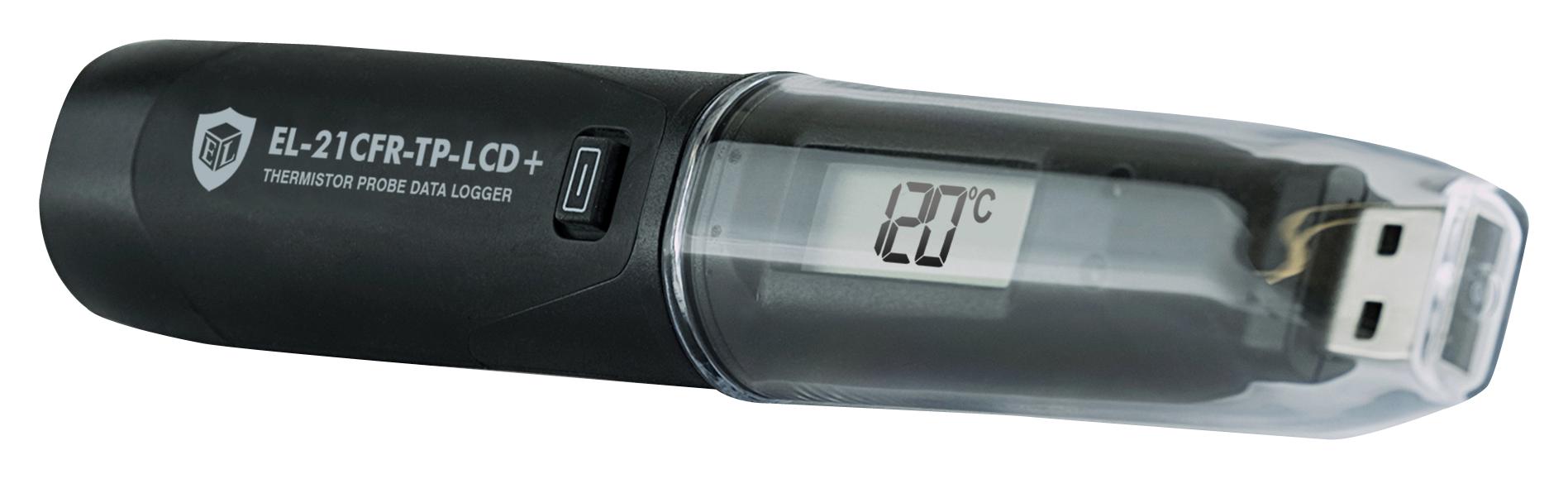 EL-21CFR-TP-LCD+ DATA LOGGER W/LCD, TEMP, -40 TO +125DEGC LASCAR
