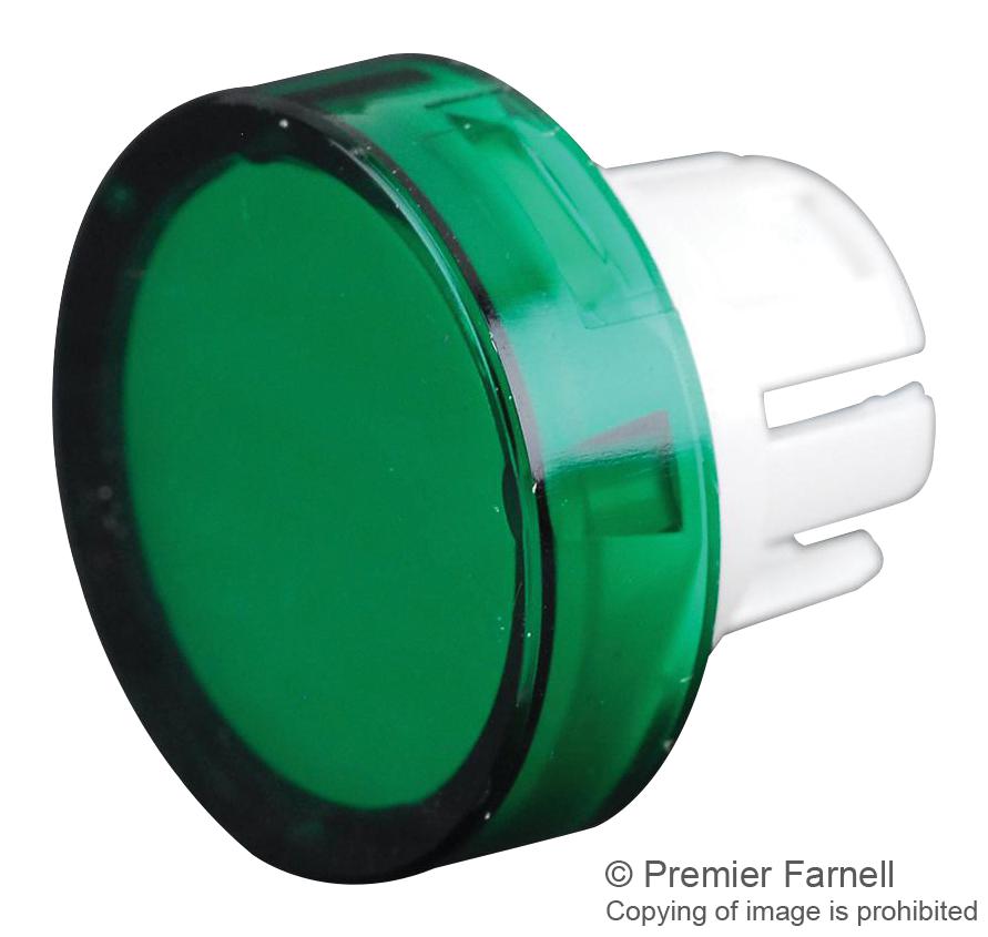 51-933.5 ROUND LENS, GREEN, PLASTIC EAO