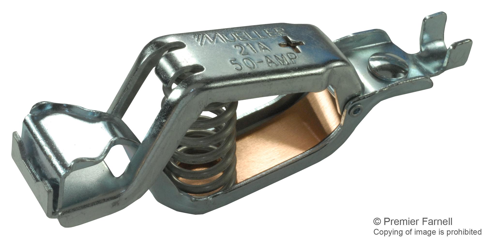 BU-21APS AUTOMOTIVE TEST CLIP, STEEL, 50A, 27MM MUELLER ELECTRIC