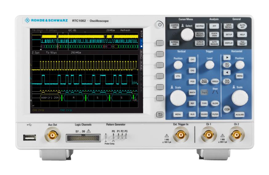 RTC1002 + RTC-B223 + RTC-B1 (RTC1K-302M) DIGITAL OSC, MSO, 300MHZ, 2+8 CH, 3YEAR ROHDE & SCHWARZ