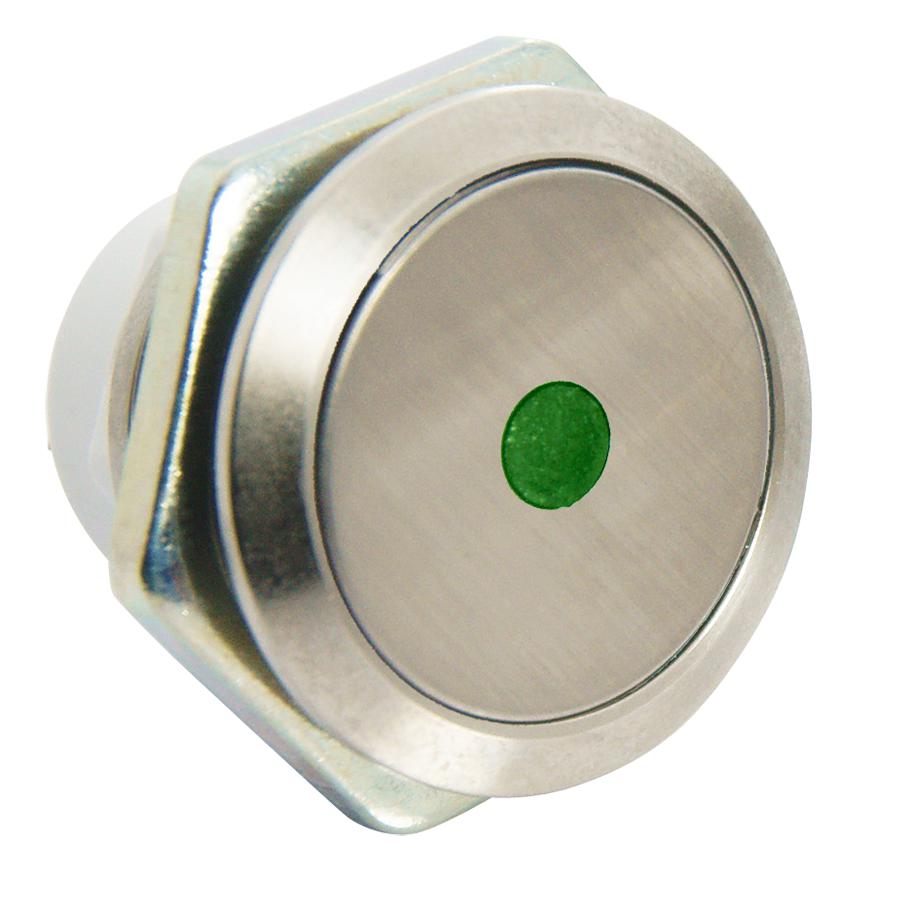 48M-111G ILLUM PB SW, SPST-NO-DB, 0.15A, 28V, GRN ITW SWITCHES