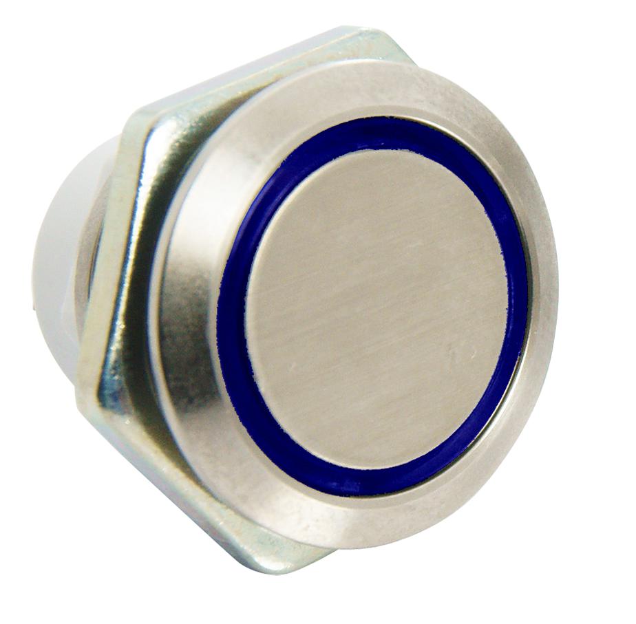 48M-112B ILLUM PB SW, SPST-NO-DB, 0.15A, 28V, BLU ITW SWITCHES