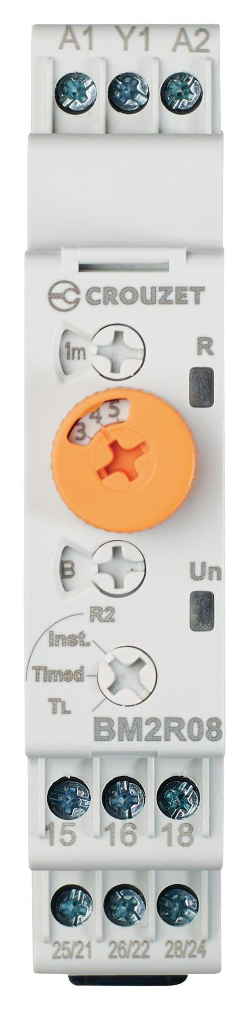 BM2R08MV1 TIME DELAY RELAY, DPDT, 0.5S-10DAY, 240V CROUZET