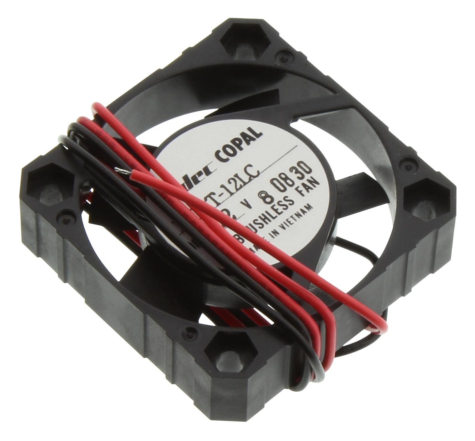 F410T-12LC AXIAL FAN, 40MM, 12VDC, 3.884CFM, 12DBA NIDEC COPAL ELECTRONICS