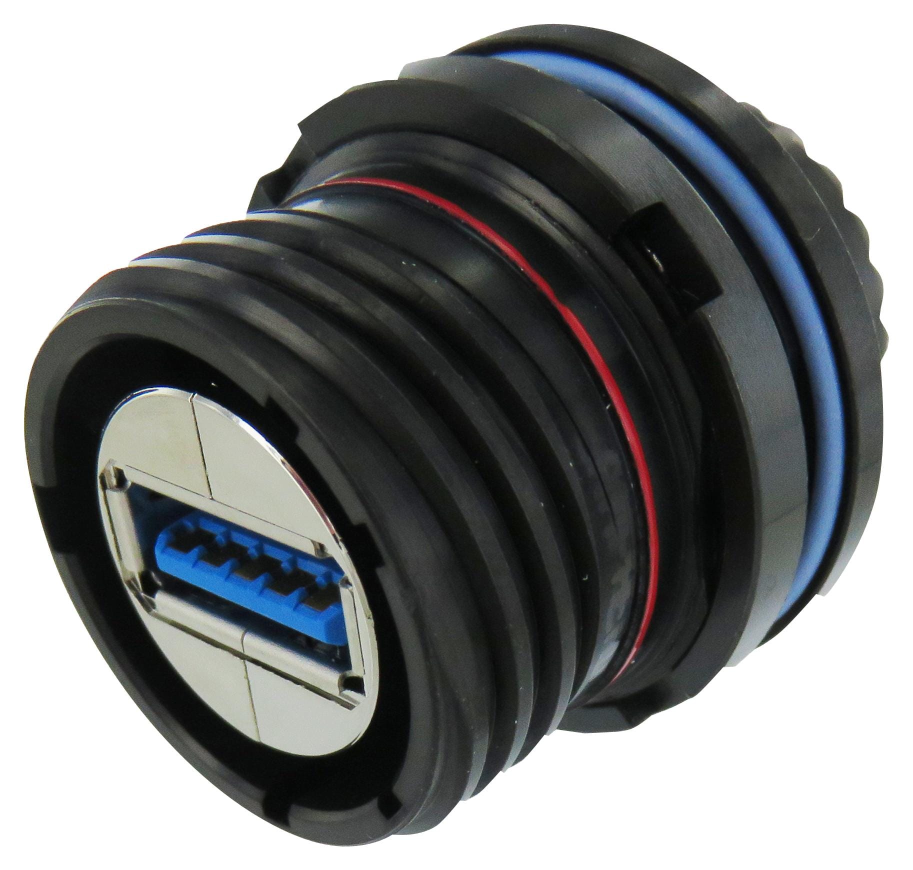 USB3FTV7SAGF459 USB CONN, 3.0 TYPE A JAM NUT RCPT, 9POS AMPHENOL SOCAPEX