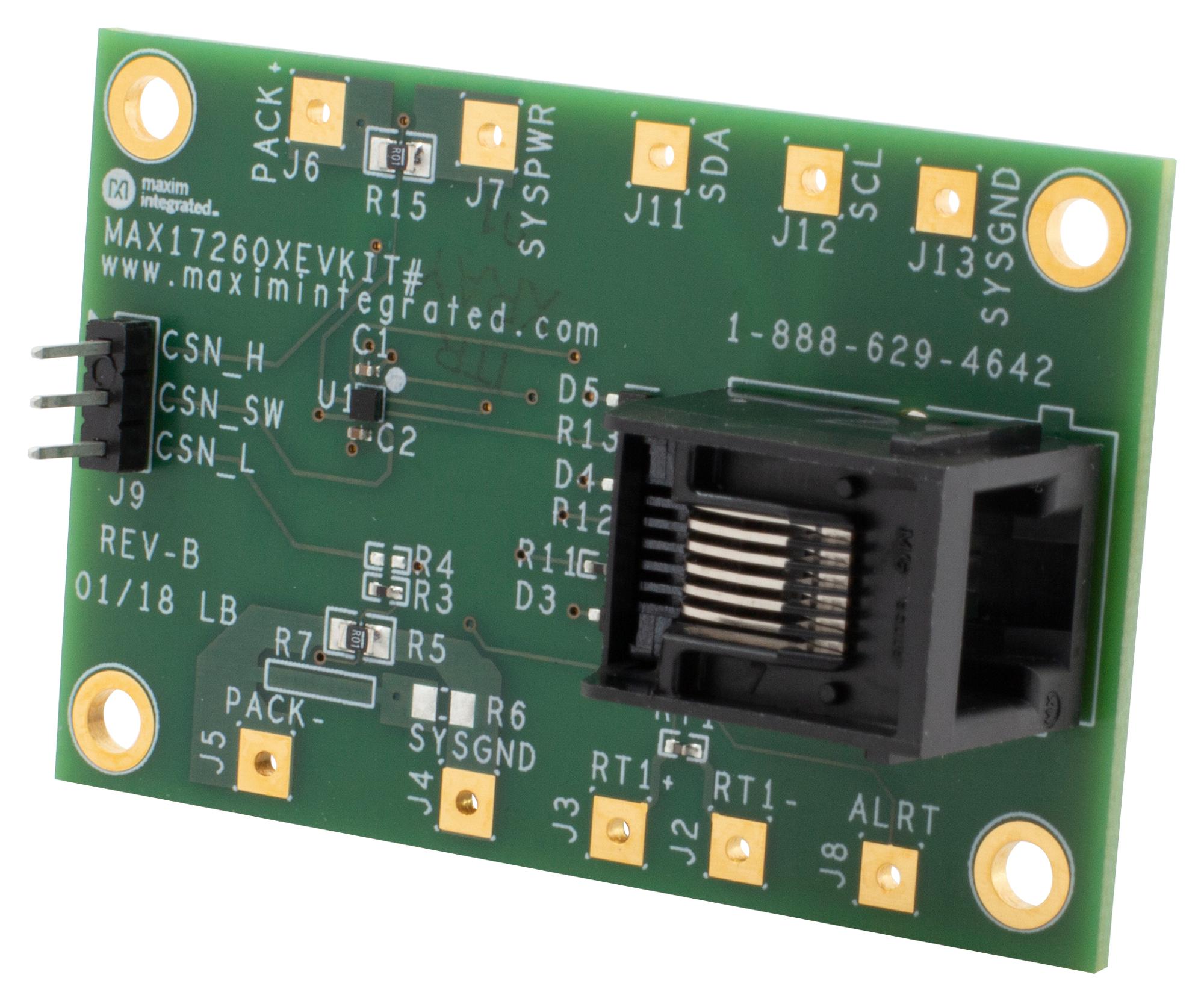 MAX17260XEVKIT# EVAL KIT, FUEL GAUGE, LI-ION BATTERY MAXIM INTEGRATED / ANALOG DEVICES