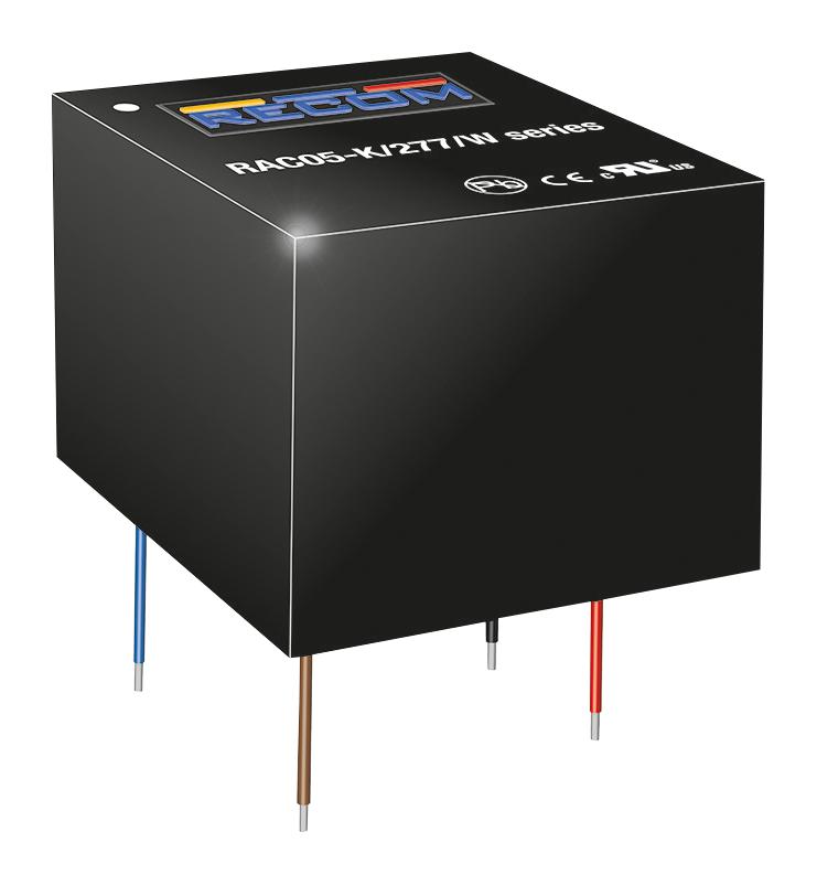 RAC05-15SK/277/W POWER SUPPLY, AC-DC, 15V, 0.33A RECOM POWER