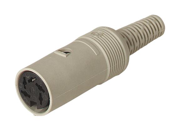 MAK 50 DIN AUDIO/VIDEO CONN, JACK, 5POS, PE HIRSCHMANN