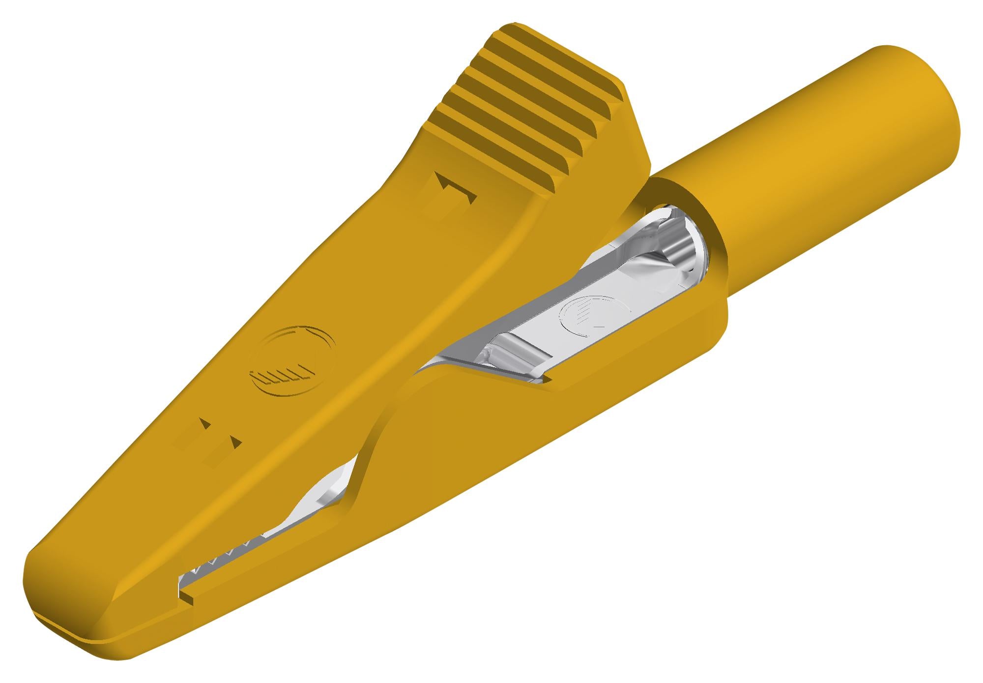 930317803 CROCODILE CLIP, 4MM, YELLOW, 8A HIRSCHMANN TEST AND MEASUREMENT