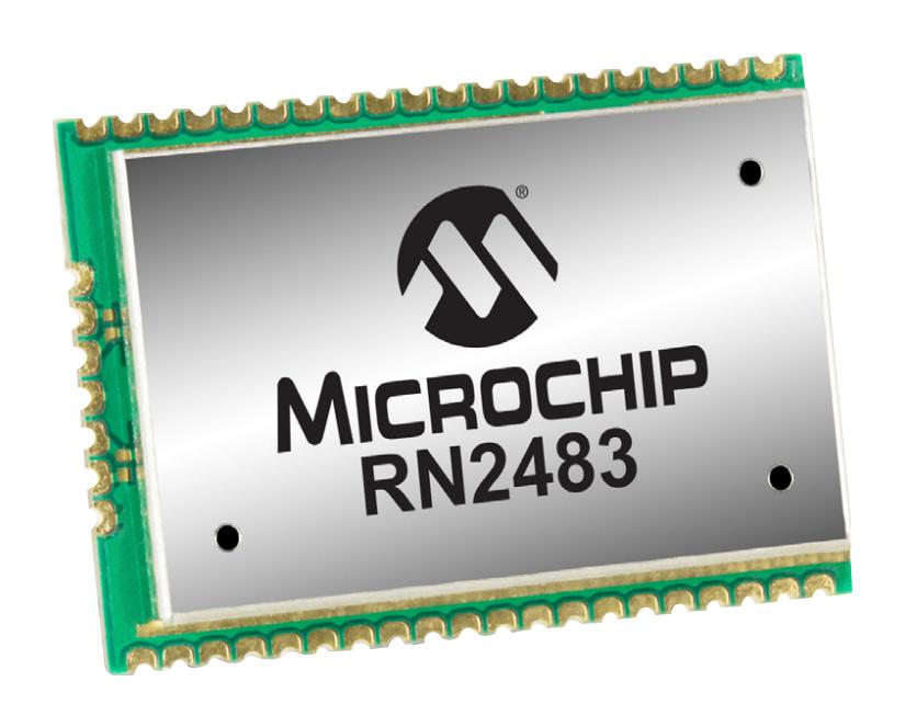 RN2483A-I/RM105 TRANSCEIVER MODULE, 300KBPS, 870MHZ MICROCHIP