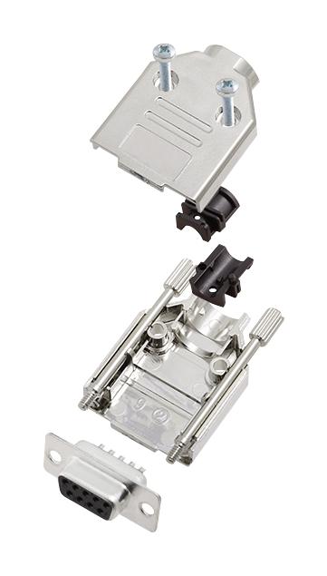 L17DTPK-M-09+L77SDE09S D SUB CONNECTOR, RCPT, 9POS, SOLDER AMPHENOL ICC