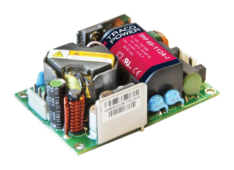 TPP65-112A-J POWER SUPPLY, AC-DC, 12V, 5.42A TRACO POWER
